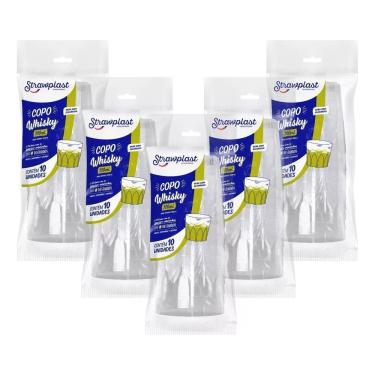 Imagem de Copo Descartável Whisky 300ml Strawplast - Caixa 50 Und.