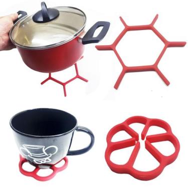 Imagem de Descanso De Panela Caneca Forma Xícara Expansível de 11 A 18cm Em Sili