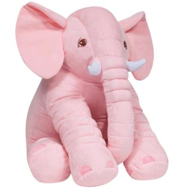 Imagem de Almofada Pelúcia Travesseiro Elefante Gigante Bebê (Rosa)