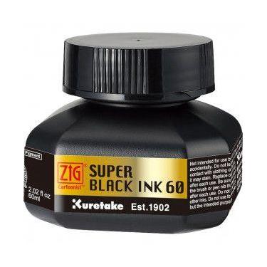 Imagem de Tinta Para Ilustração SUPER Black Zig Kuretake 60ml