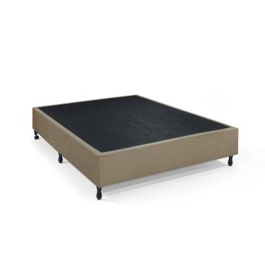 Imagem de Base Cama Box Casal Zinn 138x188x44 cm tecido veludo reforçada 