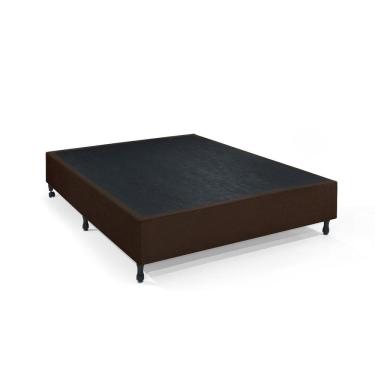 Imagem de Base Cama Box Casal Zinn 138x188x44 cm tecido veludo reforçada 