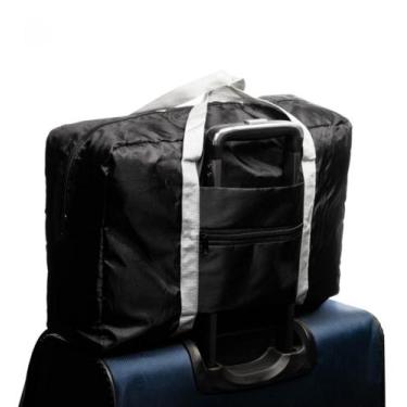 Imagem de Bolsa Com Alça e Encaixe Para Mala de Viagem Preta 44cm Lyor