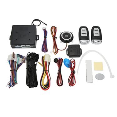 Imagem de Universal de Alarme de Carro, Entrada Remota de Entrada Sem Chave, Detecção de Bomba de Combustível de Toque, Luz de Aviso de LED, para Veículos de 12V, Com Função de