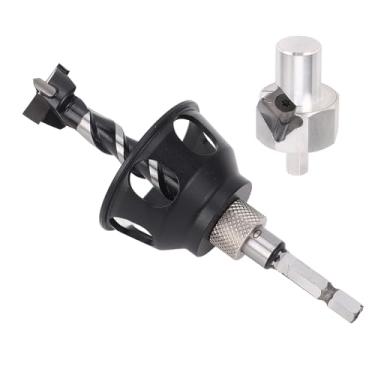 Imagem de Conjunto de Ferramentas de Orifício para Cães, Broca de 19 Mm Bit Locador de Perfuração Vertical Banco de Cachorro Furato de Chanfro de Chanfro, Liga de Alumínio para Perfuração