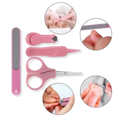 Imagem de Kit Cuidados Higiene Bebê Cortador Unha Pinça Nariz Ouvido
