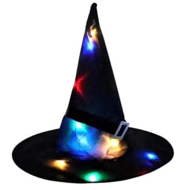 Imagem de Chapéu de Bruxa com LED, Fantasia Festa Halloween