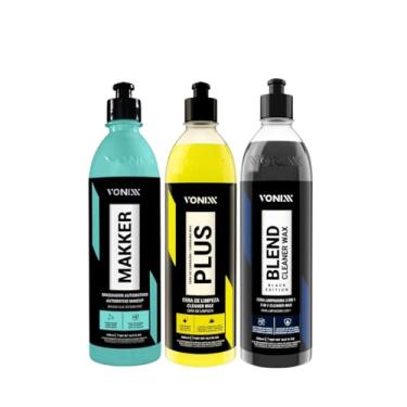 Imagem de Kit de Limpeza Automotiva, Makker + Carnauba Plus + Blend Black, Cera Limpadora 3 em 1