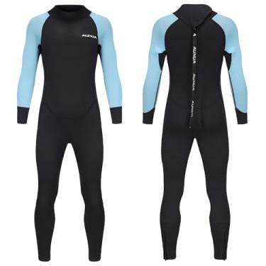 Imagem de Aunua Roupa de mergulho infantil para meninos e meninas, roupa de mergulho completa de 3/2 mm para natação, surfe