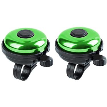 Imagem de Xthuge Campainha De Bicicleta Clássica, Alumínio, Som Alto E Nítido, Para Adultos Crianças (Verde - Uso A Mão Direita, Pacote Com 2)
