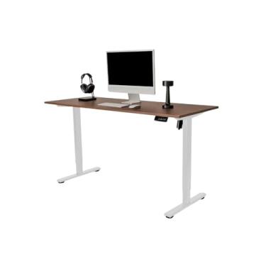 Imagem de Mesa com Regulagem de Altura Elétrica - Active Desk (Preta com base Branca, 120x60cm)