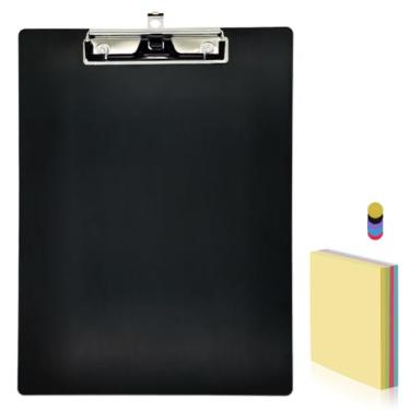 Imagem de Prancheta de alumínio para escritório, metal, inoxidável, pendurável, suporte para caneta, clipe de perfil baixo, tamanho A4, 23 x 32 cm, com nota adesiva para profissionais médicos de negócios