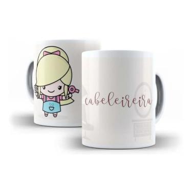 Imagem de Caneca Porcelana Cabeleireira Profissão Coleção Cute Presente - Villa 