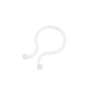 Imagem de uxcell Cabo de trava de torção de nylon em forma de U Salve Local 22 mm de diâmetro branco 50 peças