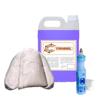 Imagem de Estopa de algodão 2kg, Marcador Industrial & Limpa Baú 5 Litros - Trig