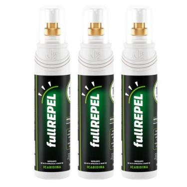 Imagem de 3X Repelente Spray Adulto Fullrepel Icaridina 100Ml Proteção