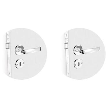 Imagem de 2 Fechadura Soprano Interna Pali Roseta Redonda Cromada 40Mm