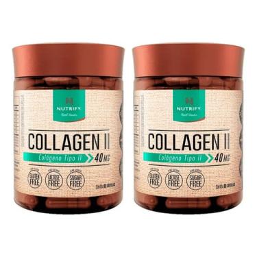 Imagem de Kit com 2 Colágeno Tipo II com Mix de Vitaminas, 30 Cápsulas, Suporte Articular e Saúde da Pele, Sem Glúten