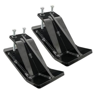 Imagem de FUYEAR Protetor De Caçamba De Trator, Protetor De Borda De Esqui, 2 Peças De Acessório De Caçamba De Aço Resistente Preto Para Remoção De Folhas De Neve, Espalhamento De Cascalho