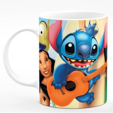 Imagem de Caneca de Porcelana Stitch 325ml Guitar (Lilo &amp Stitch) - PRMUG