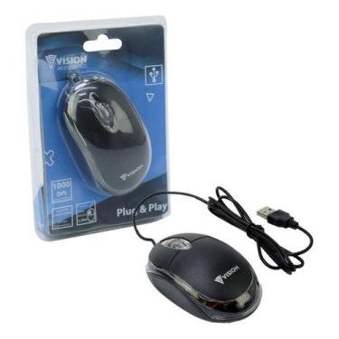 Imagem de Mouse Optico Fio 110cm Sensibilidade 1000dpi - Vision