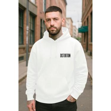 Imagem de Blusa De Frio Estampada Casaco Moletom Unissex Flanelado Distorcion Al