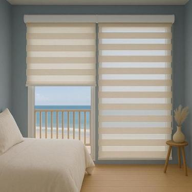 Imagem de Persiana Double Vision Sunny 200larg x 220alt Linho (2pçs) - Top Flex