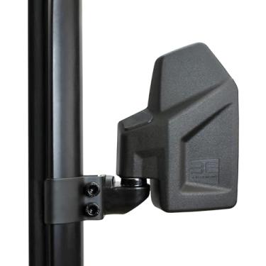 Imagem de Kit de retrovisor lateral UTV Bevel Engineering (pacote com 2) - Compatível com barra de gaiola não redonda - quebra e ajustável - vidro temperado à prova de quebra de alto impacto (lado do motorista e do passageiro)