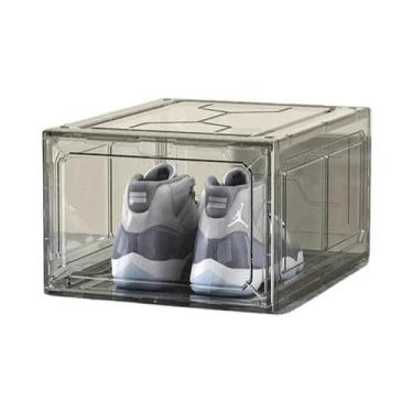 Imagem de Conjunto De Organizadores De Sapatos Empilháveis De Plástico Transpare