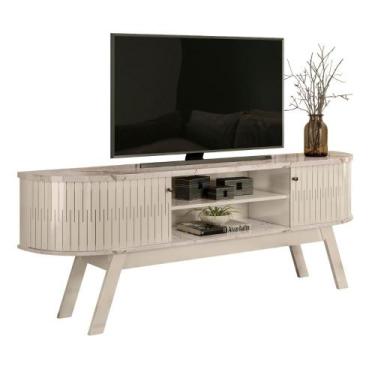 Imagem de Rack para TVs de 75 Polegadas Leicester Calacata Off White - CASA H