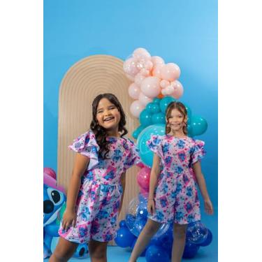 Imagem de Macaquinho Infantil Menina Stitch Rosa Bonekinhas, Rosa, 10
