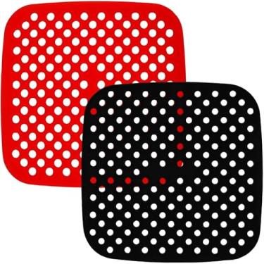 Imagem de Tapete Forro Protetor Silicone Air Fryer Reutilizável, Antiaderente, Resistente ao Calor, Livre de BPA, 21cm Lavável -(Cores Sortidas)