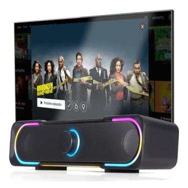 Imagem de Caixa De Som Potente Soundbar Pc Notebook Computador Smart Tv Usb P2 caixas gamer alto falante mini caixinha Soundbar