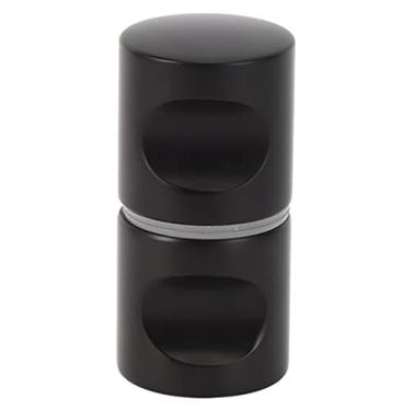 Imagem de Maçaneta de Porta de Vidro Com Furo único, Eletroforese Preta Fosca de Liga de Alumínio Com Instalação Simples para Casa, Banheiro, Chuveiro