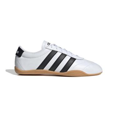 Imagem de Tênis Adidas Grand Court LO Feminino, Branco, Preto, 37