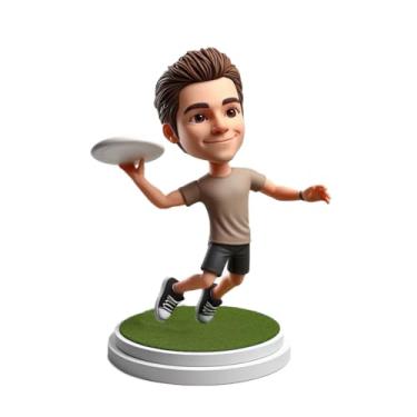 Imagem de Leitor de disco voador personalizado que balança a cabeça na grama para amantes de jogos ao ar livre, pai, namorado, irmão, estilo de vida ativo, fãs divertidos, decoração de mesa, lembrança artesanal