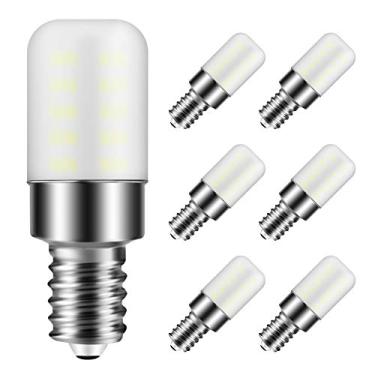 Imagem de Lâmpadas LED E12 25W Lâmpada de substituição para lustres Dispensador de água de geladeira de Natal Secador Tambor C7/S6 Base de candelabro Lâmpadas de vidro fosco 120V Luz do dia Branco 6000K (pacote com 6)