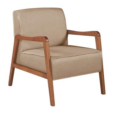 Imagem de Poltrona Kayla em Linho Agarb Decor Cor:Linho Bege