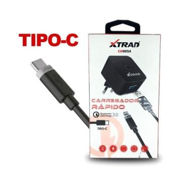 Imagem de Cabo com Fonte Carregador Turbo USB-C - Xtrad