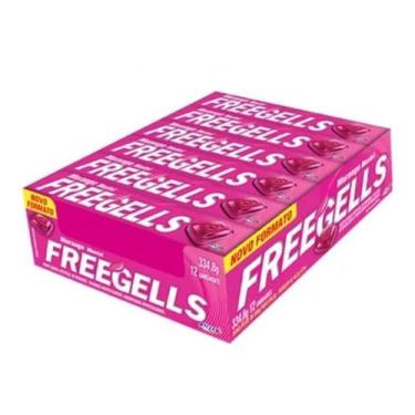 Imagem de Display Bala Drops Freegells Morango Mentol 12unx27,6g - Riclan