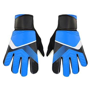 Imagem de Alomejor Gloads das Luvas de Futebol Profissional de Futebol do Goleiro, Anticolisão Durável, Gancho e Loop Dupla Camada, para Meninos Infantis, Látex e Algodão, 2 Pcs (5#)