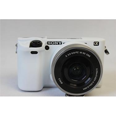 Imagem de Capa para Sony A6400, capa de silicone macio de borracha ultrafina e leve BolinUS para Sony Alpha A6400 (branca)