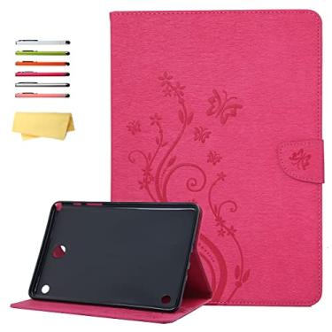 Imagem de UUcovers Capa para Samsung Galaxy Tab A 8.0 2015 modelo (SM-T350/T355/P350/P355) com bolsos para cartão [despertar/hibernar automático], carteira com fecho magnético, capa traseira de poliuretano