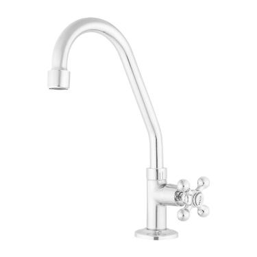 Imagem de Torneira para Cozinha de Mesa Kelly Metais 163 C33 - Bica Móvel 1/4 de Volta