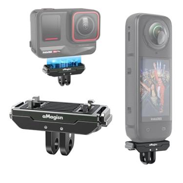 Imagem de Sinyutia Suporte de liberação rápida para Insta 360 X5, adaptador de montagem magnética de metal compatível com acessórios Insta360 X5 / Ace Pro 2 / Ace Pro