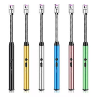 Imagem de Isqueiro Acendedor Elétrico USB Recarregável Para Cozinha Fogão Gás Vela Churrasqueira Acampamento Inclui Cabo USB Flexível