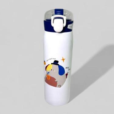 Imagem de Garrafa Térmica Infantil em Alumínio com Canudo Antivazamento 550ml TR