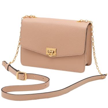 Imagem de Mariart Margarida Bolsa Transversal Feminina de Couro Bovino Legítimo (Creme)