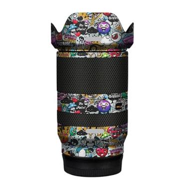 Imagem de Adesivo de lente de câmera para Tamron 18-300 mm F3.5-6.3 adequado para Sony Mount Macro Coat Wraps Film Protector Vinyl Decal Skin 18 300 (Graffiti White)