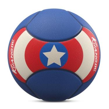 Imagem de Kuangmi Bola de basquete Supernova Edition, tamanho oficial masculino 7 (75 cm), Streetball para interior e exterior, escudo de estrelas